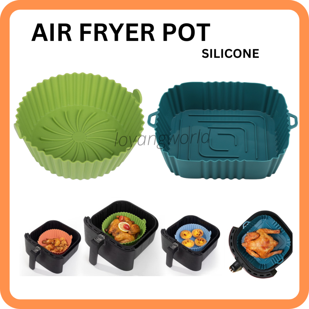 Silicone Air Fryer Pot Non-Stick Oven Baking Fried Chicken Nugget