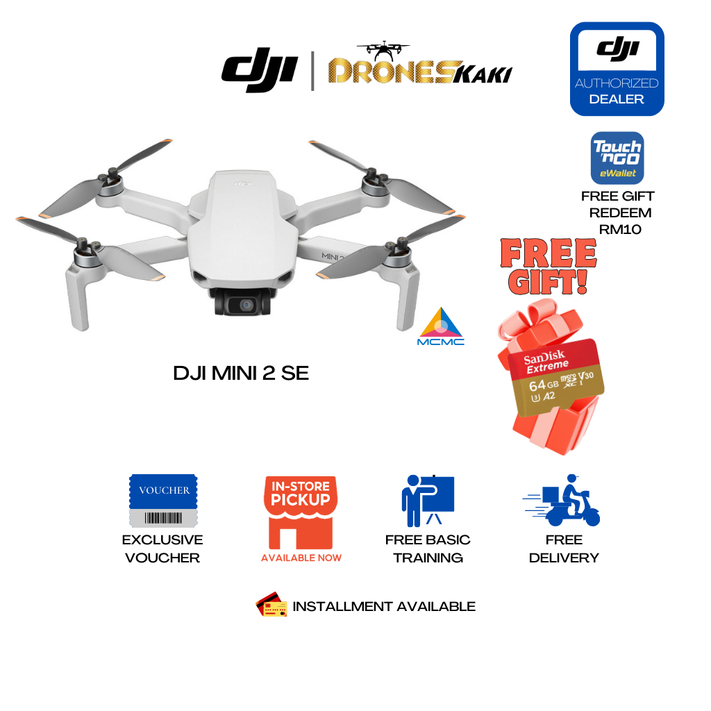 DJI Mini 2 SE Camera Drone 2.7K 10km Transmission 31-min Under 249 g