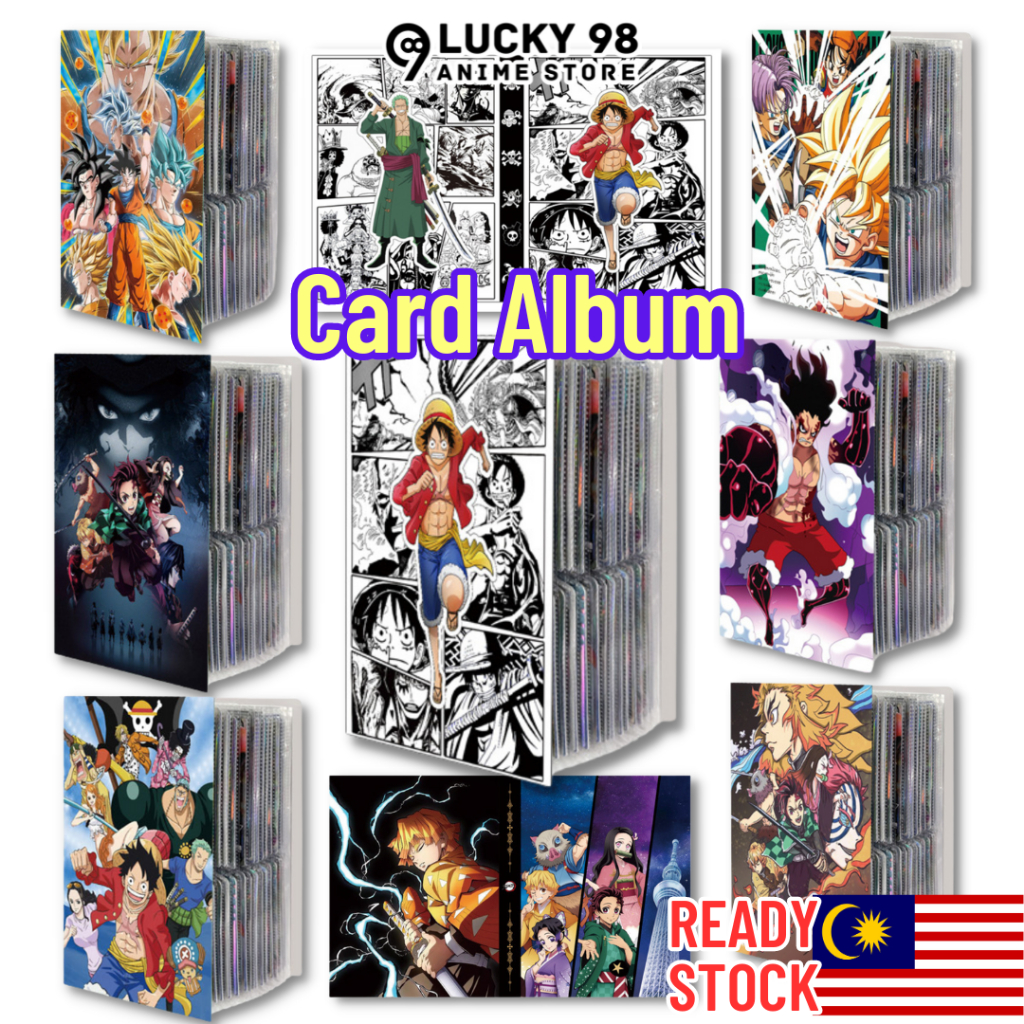 4Grids Anime Card Collection Album One Piece Monkey D. Luffy Card Book  Holder Cartoon Card Bag Album Card Storage Kids Toys Gift - AliExpress