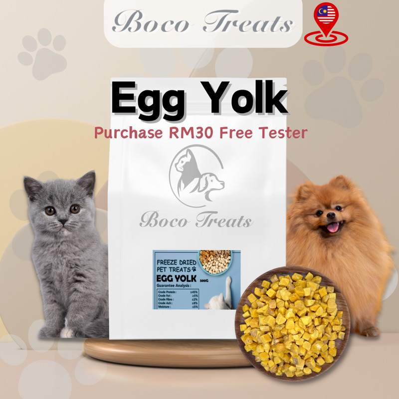 Freeze Dried Egg Yolk Dog Cat Snack Food Makanan