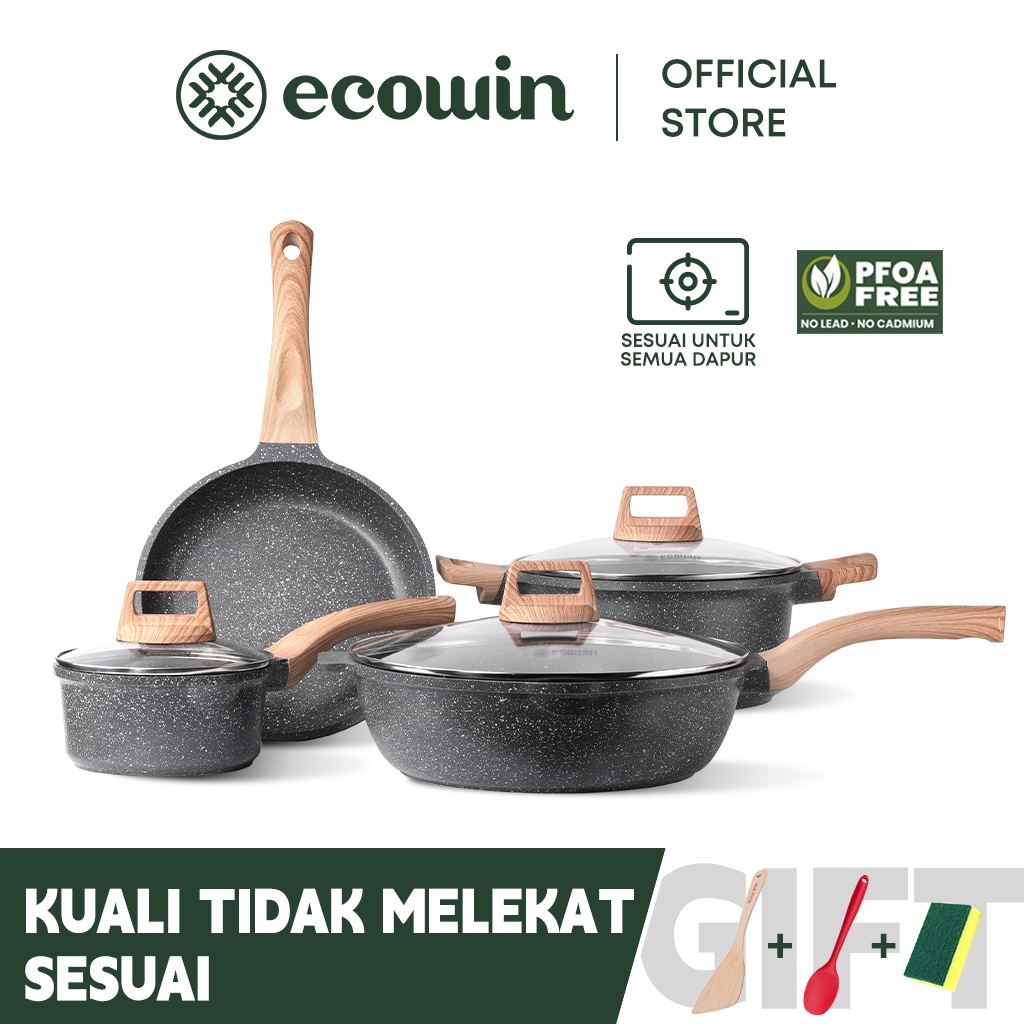 Ecowin Blue Sky Series Coating Frying Pan Non Stick Wok Saucepan