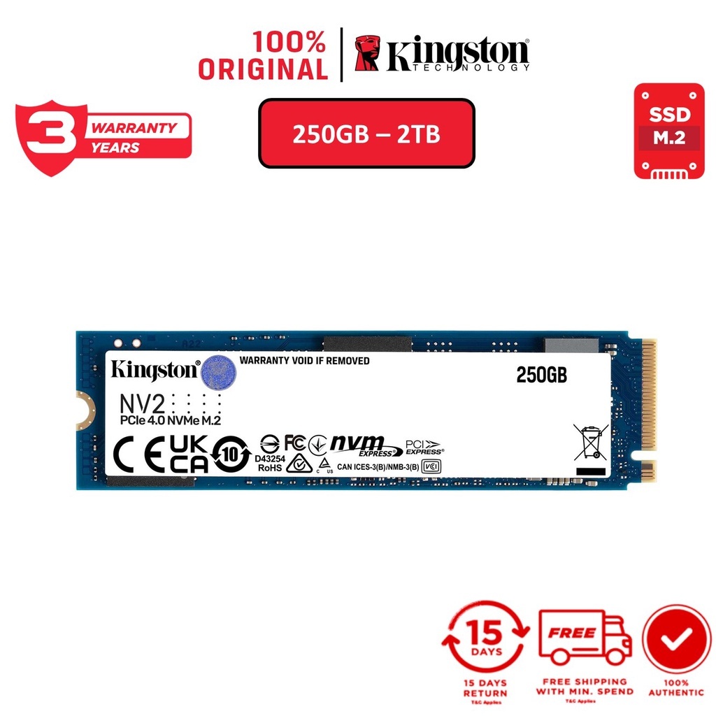 Buy the Kingston NV2 1TB M.2 NVMe Internal SSD PCIe Gen 4 - Up to