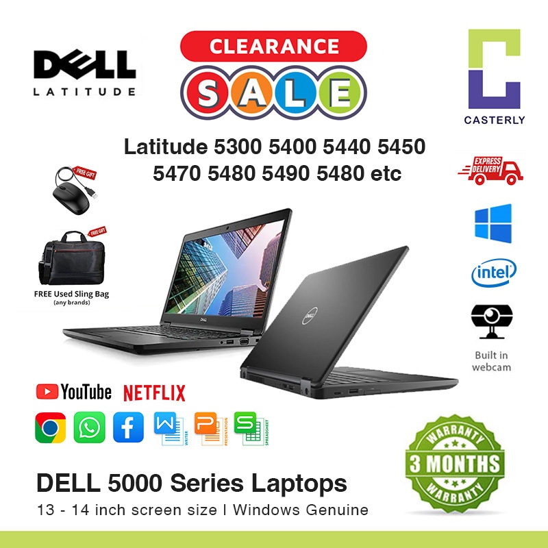 FREE 🎁 [R] Dell 13-14 inch Laptops 5300 5400 5450 5470 5480 5490 5480 6440  Latitude notebook student