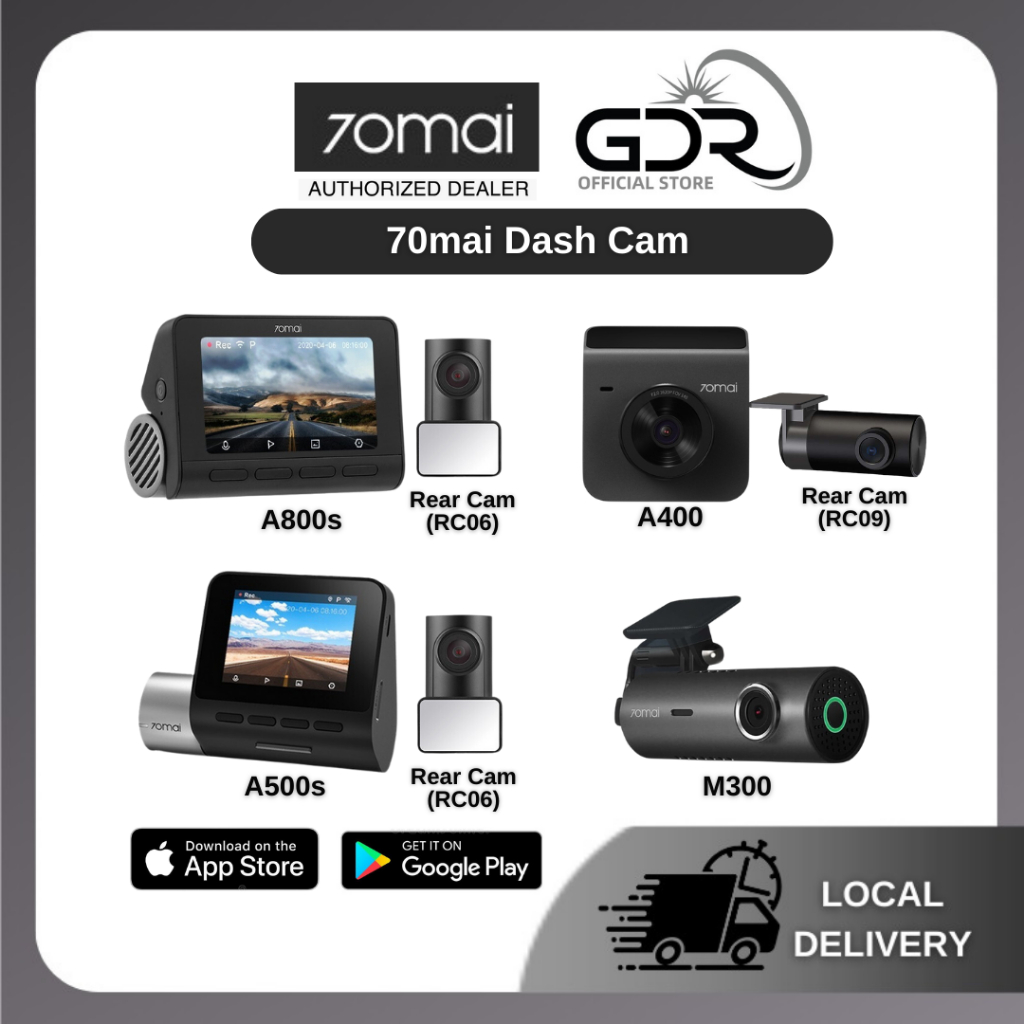 70mai M300 Dash Camera Recorder Gray 24H Parking Mode WIFI & App