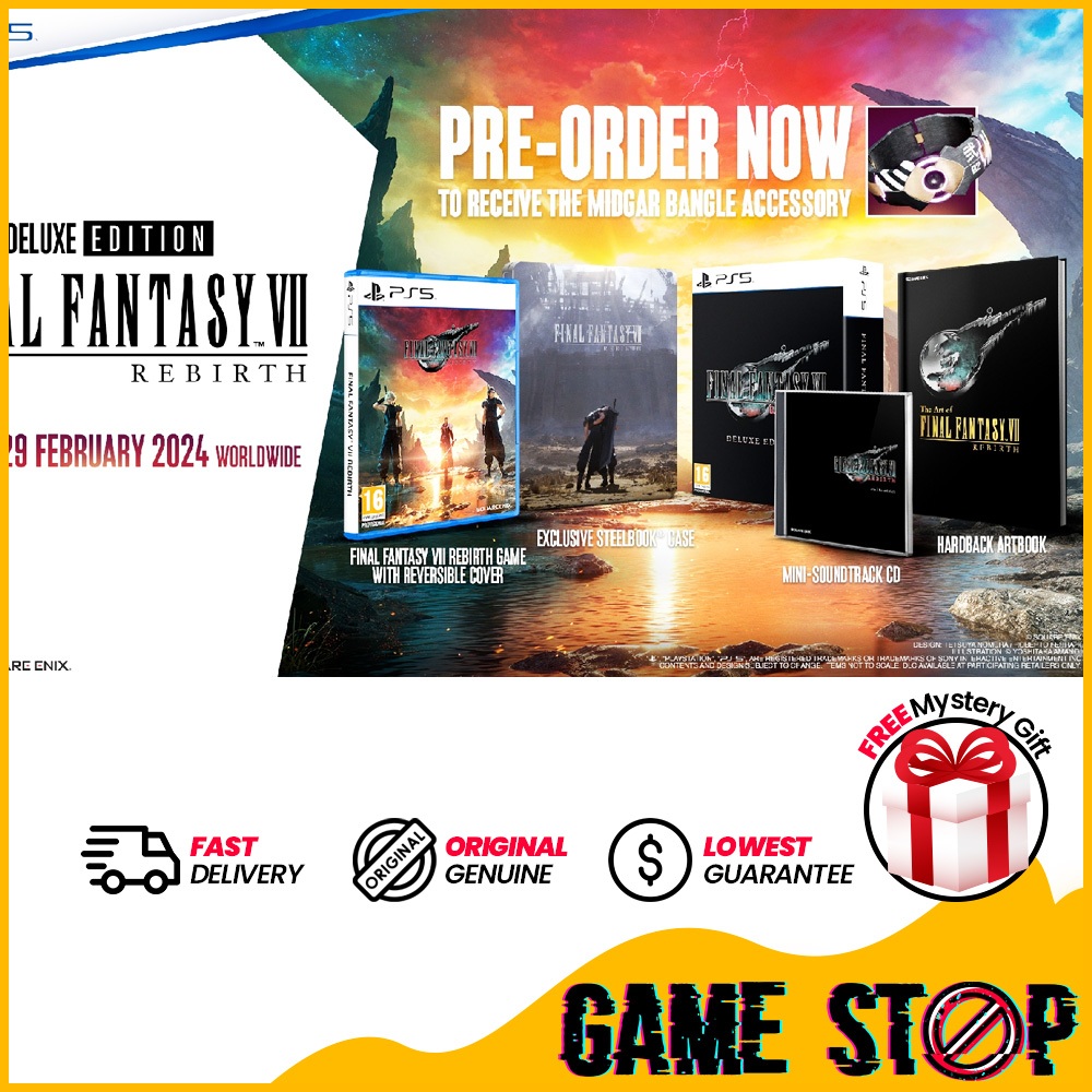 CONFIRM SLOT] PlayStation PS5 Final Fantasy Rebirth Deluxe Edition