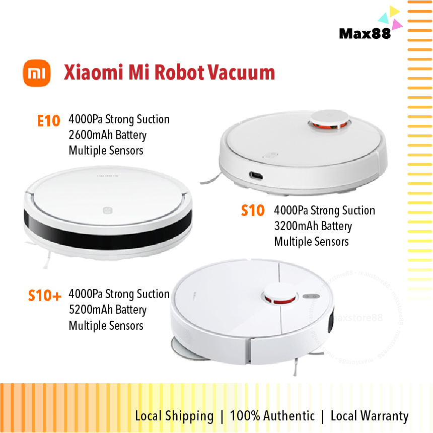 Xiaomi Mi Robot Vacuum-Mop E10 / S10 S10+ / 3C / Mop 2 Ultra Essential  Sweep + Mop Vacuum Cleaner Smart APP Control