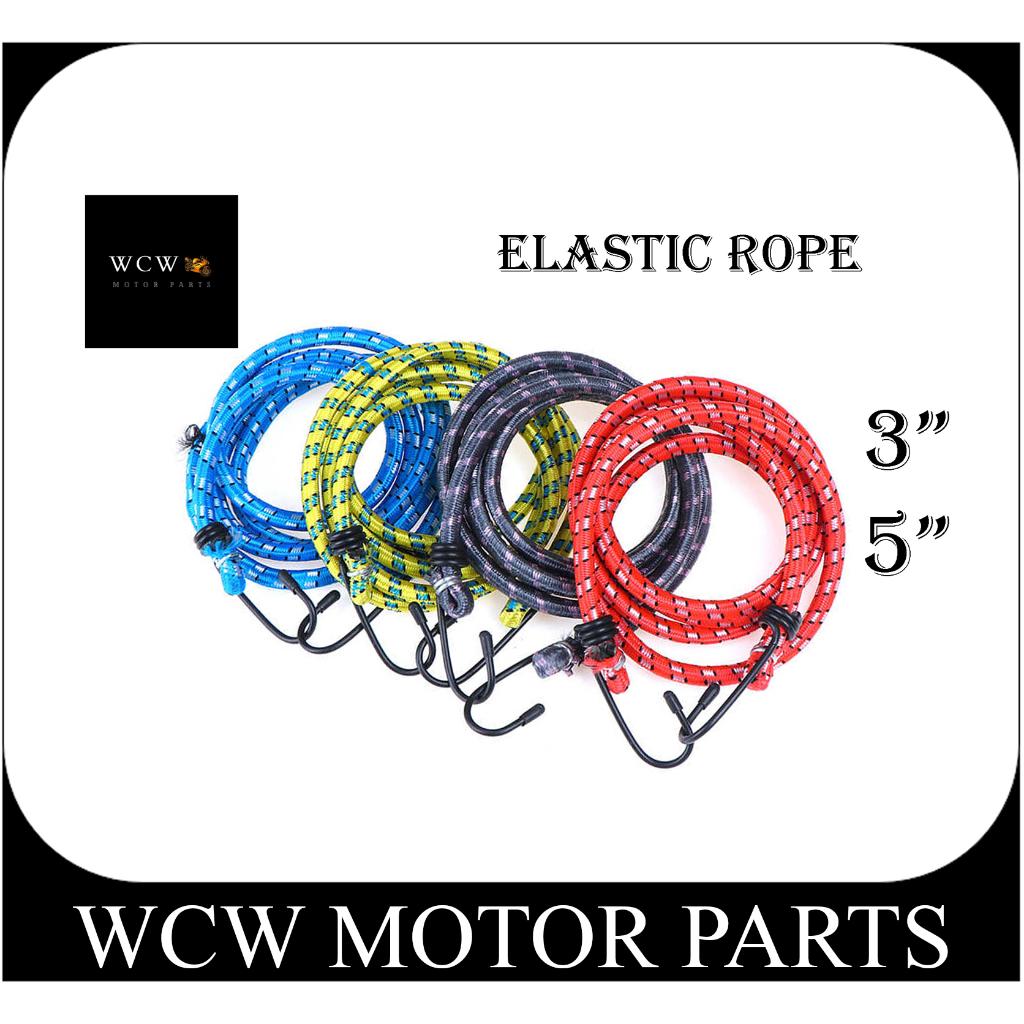 Buy Multipurpose Elastic Luggage Rope with Hooks on Both Ends 3