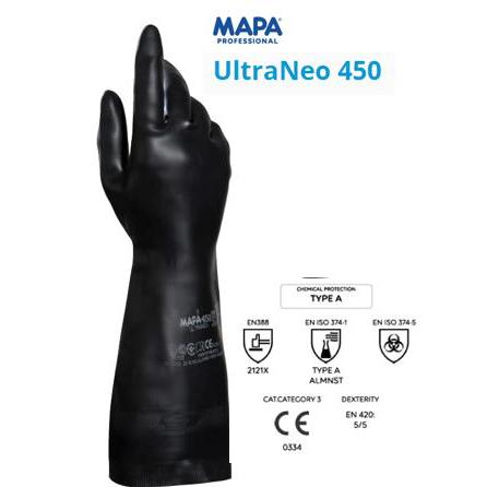 420 Technic Black Neoprene Gloves