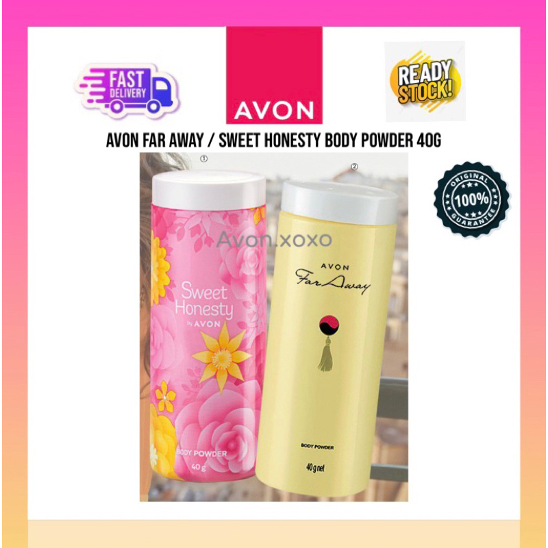 AVON BODY POWDER BEDAK BADAN AVON FAR AWAY SWEET HONESTY 40G