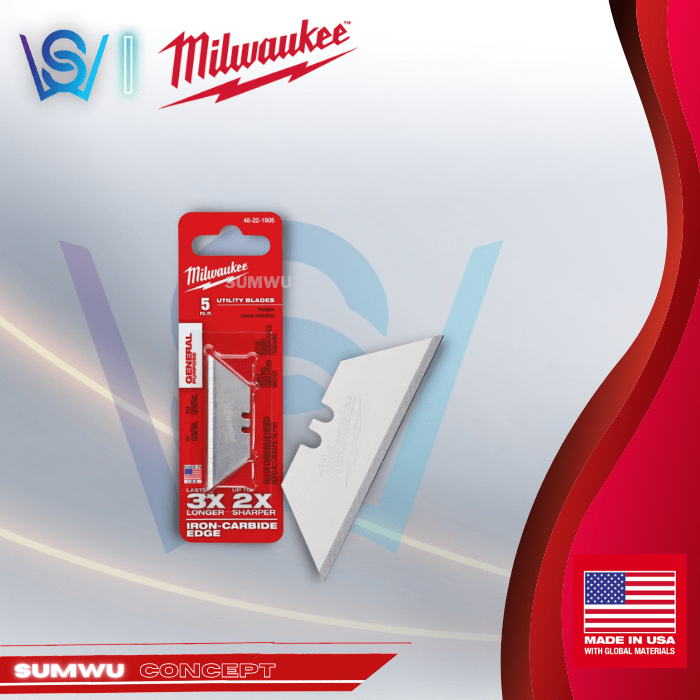 Milwaukee General Purpose Utility Blades (5-Pack) 48-22-1905 - The