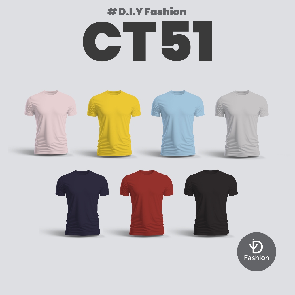 CT51- Comfy Cotton Cotton T-Shirt / Roundneck Ready Made Malaysia