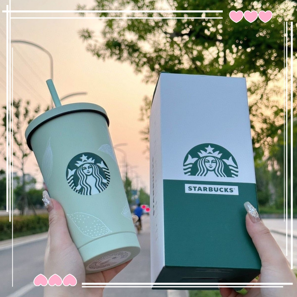 READY STOCK 500ml Starbucks Thermos Cup Tumbler Thermal Flasks Thermocup Stainless Steel Bottle Vacuum Flask Mint Green