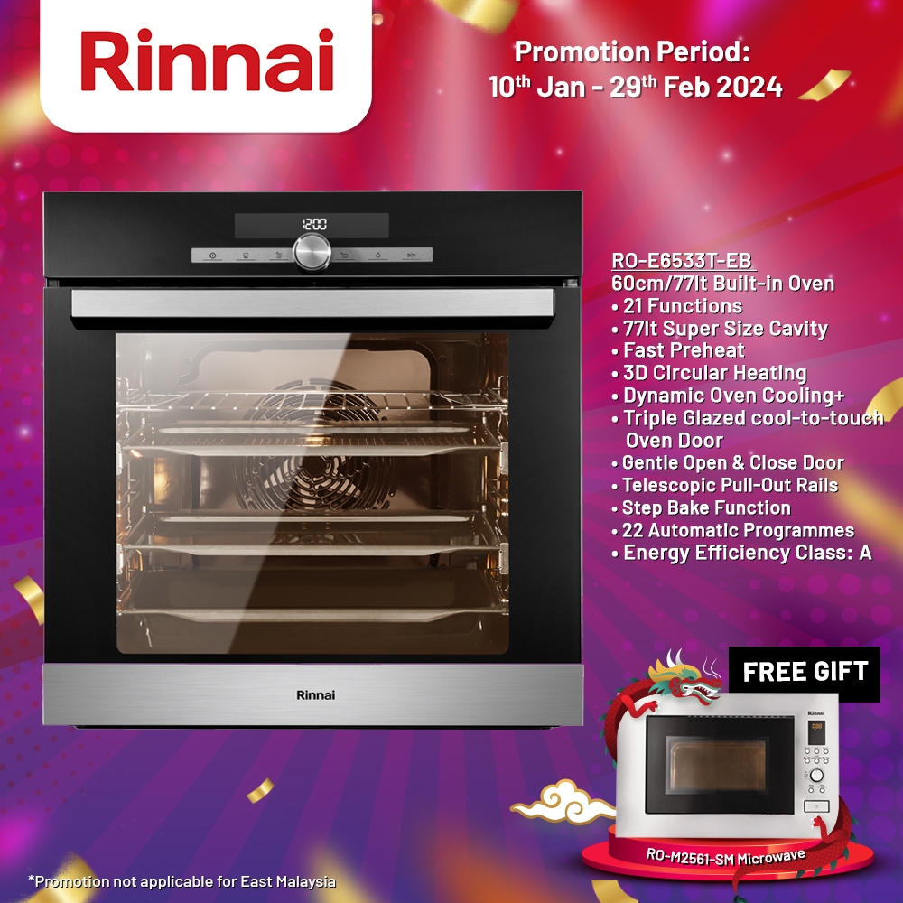 Rinnai built deals in oven