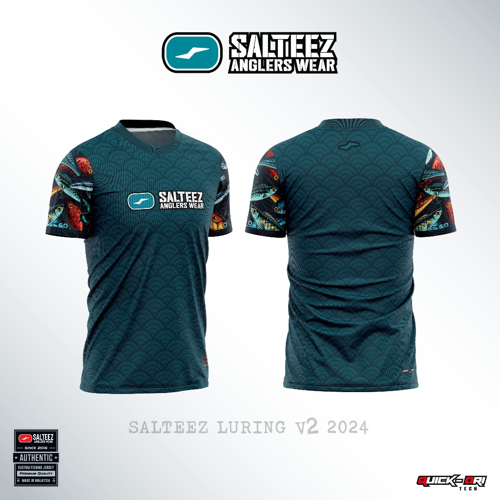 Salteez - Basic Lures Green Edition Fishing jersey