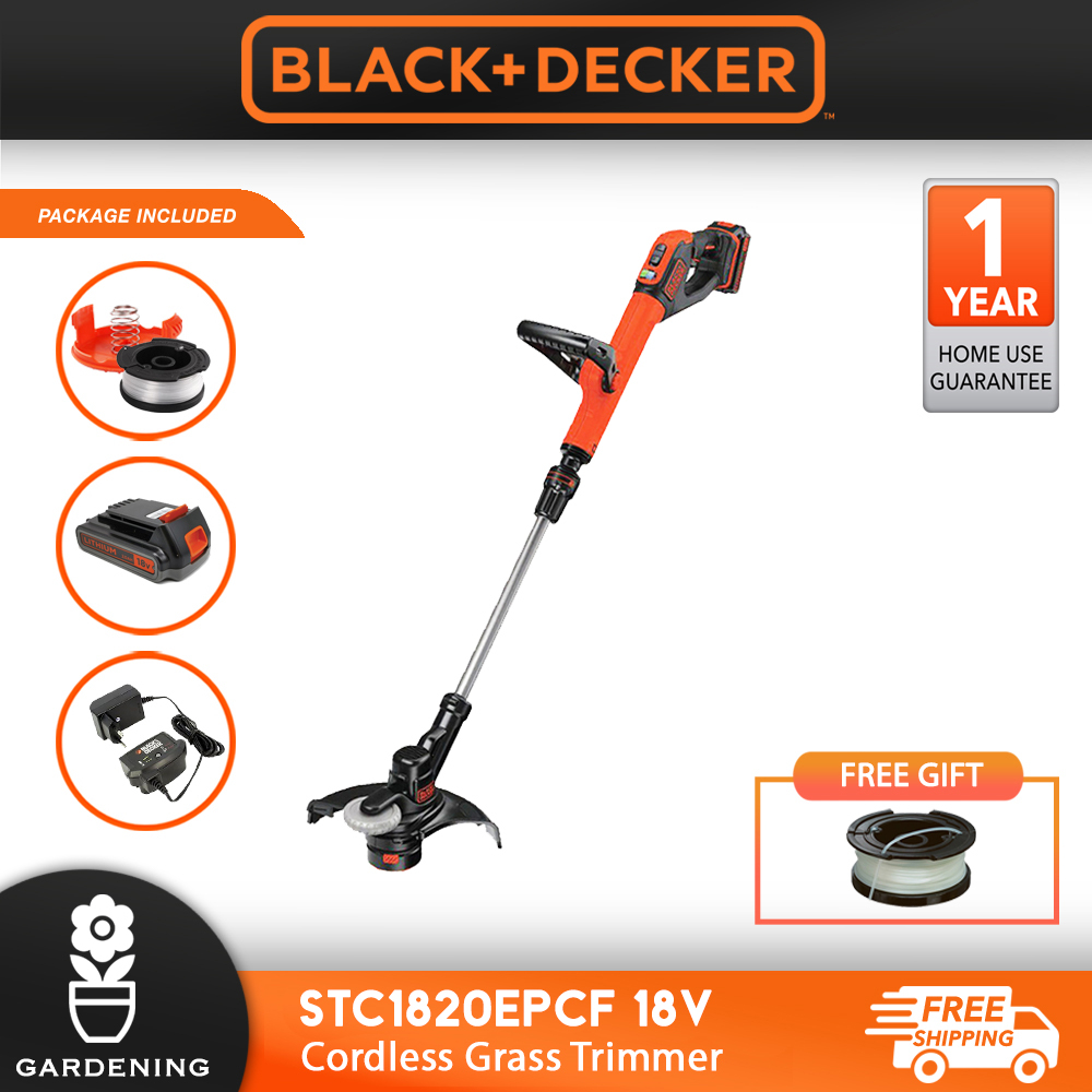 Black & Decker STC1820EPCF-B1 18V 28cm Cordless Grass Trimmer (  STC1820EPCF, STC1820 )