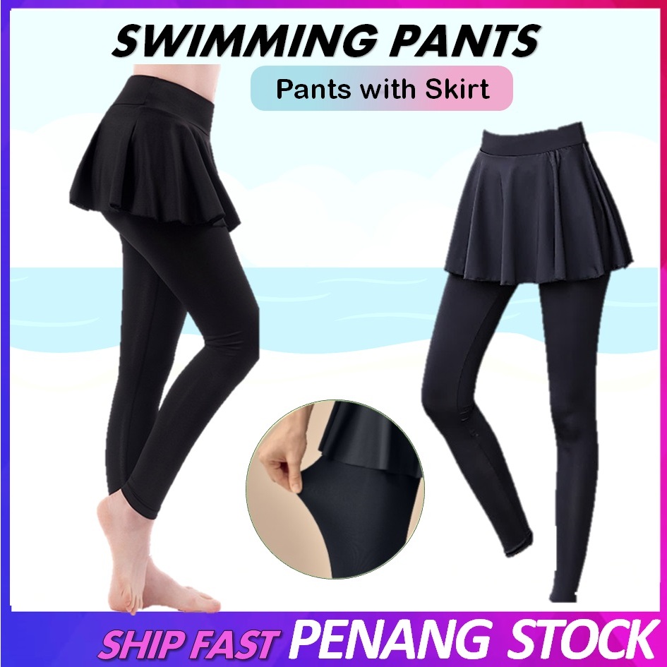 29 LOCAL READY STOCK Skirt with Pants Women Swimming Pants Zumba Pants  Seluar Mandi Wanita Seluar Zumba Yoga
