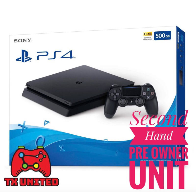 USED SET) Sony PlayStation 4 Slim 500GB / PS4 Slim 500GB | Shopee