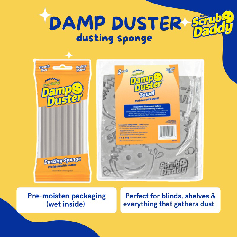 Scrub Daddy Damp Duster and Microfiber Cloths Combo
