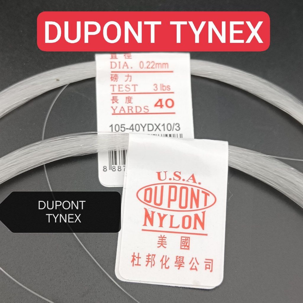 2lbs -30lbs) DUPONT TYNEX NYLON MADE IN USA DU PONT Leader Fishing Line