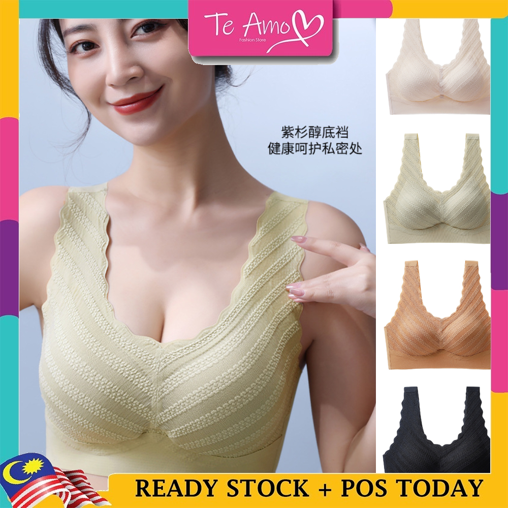 M-2XL 32A-42C Plus Size Bra No Underwire Lightweight Seamless Breathable  Beautiful Baju Dalam Cantik Wanita Perempuan