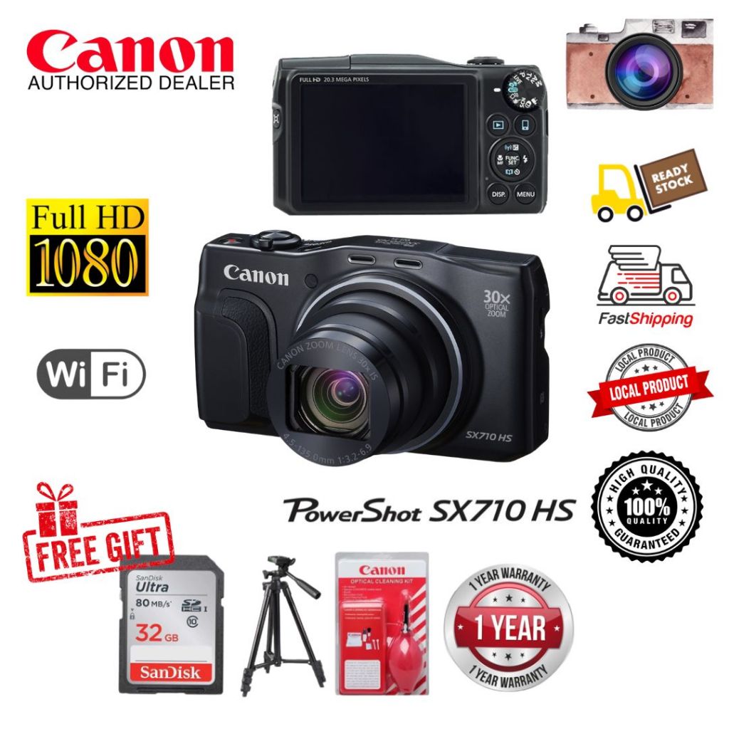 Canon Powershot SX710 HS 20.3mp Cmos Sensor WiFi 30x Optical