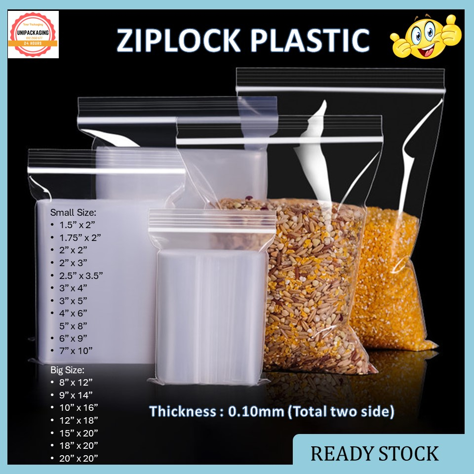 2x2 Plastic Zip Lock Bags (100pcs)