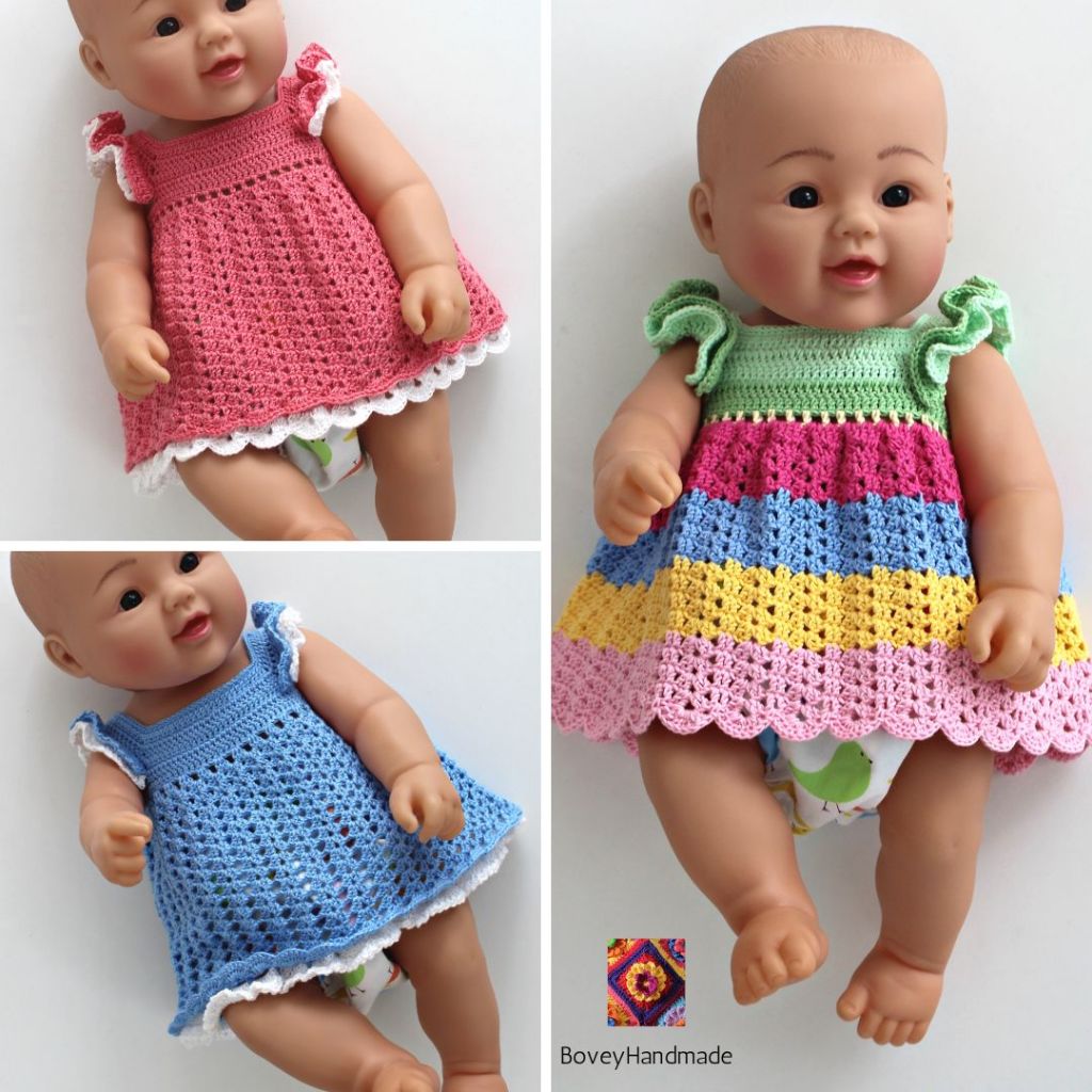 Crochet newborn outlet baby dress