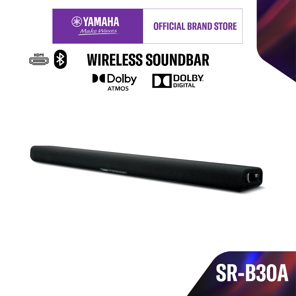 Yamaha Dolby Atmos Soundbar With Built-In Subwoofer 3D Surround SR