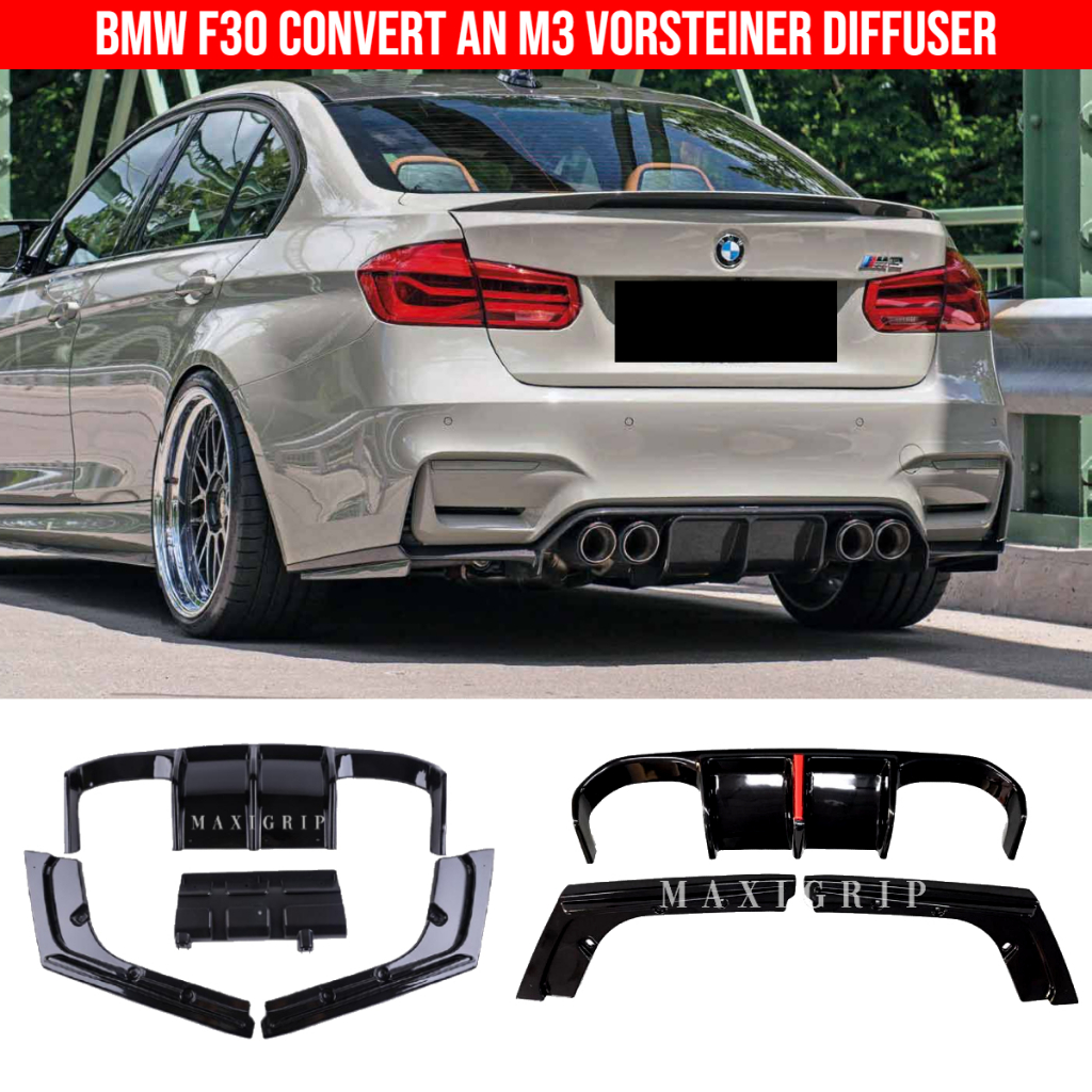 Bmw f30 deals rear bumper splitter