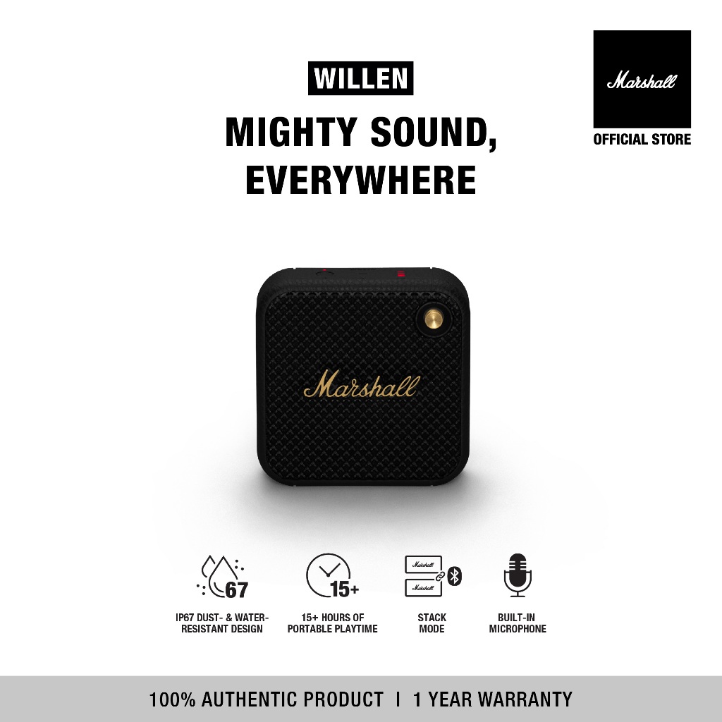 Parlante bluetooth Stockwell II Marshall Black & Brass