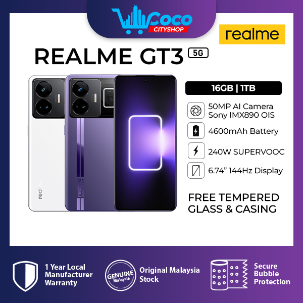 realme GT3, 240W SUPERVOOC Charge, 16GB+1TB Massive Storage
