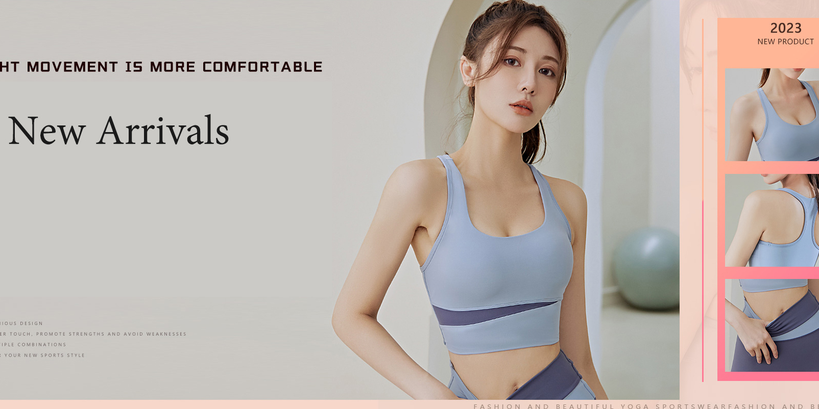 All-in-one sports bra women's high-strength shockproof running gathered  professional rope skipping beautiful strap chest pad can be worn outside
