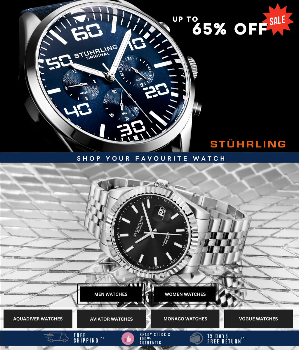 Stuhrling store sale