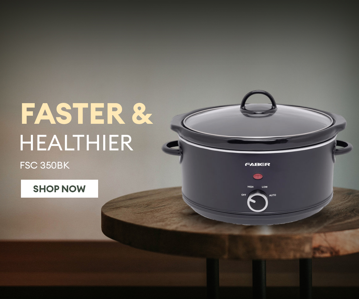 3.5L 200W Black Ceramic Digital Slow Cooker Multicooker FSC 350BK - Faber