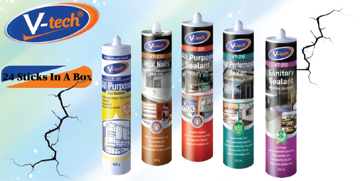 V-Tech Silicone Sealant & Adhesive Sealant