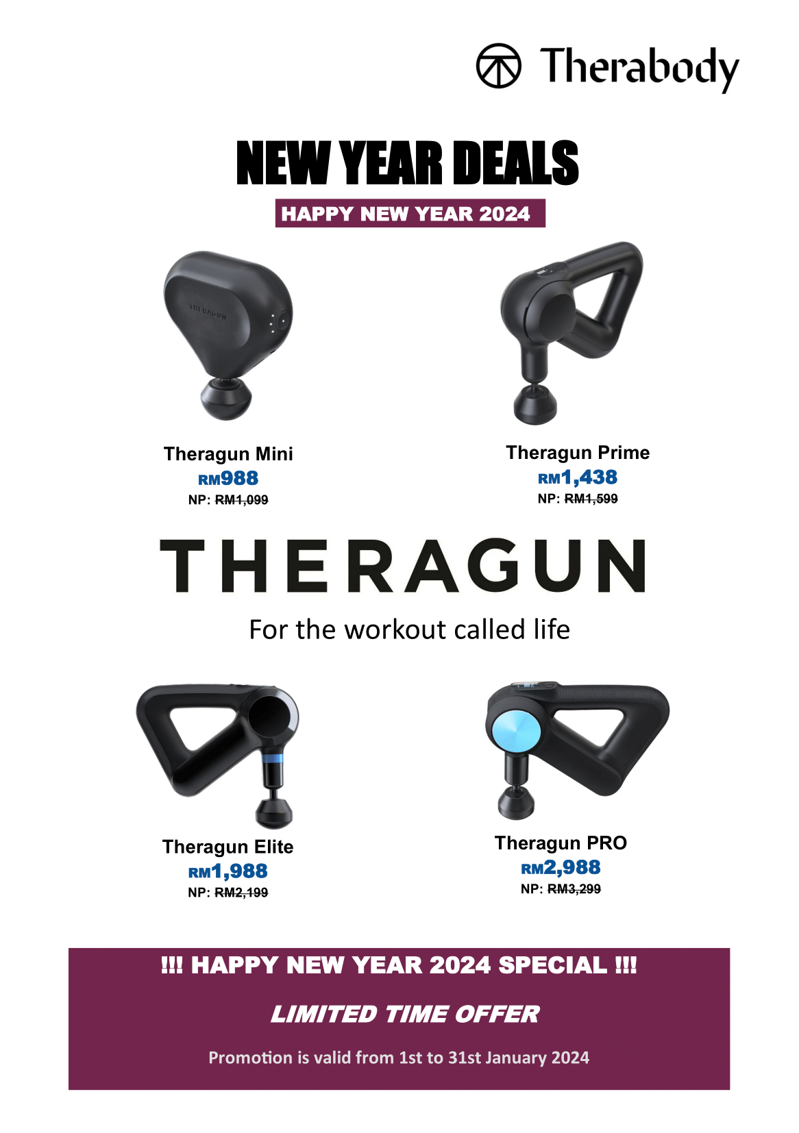 Theragun Malaysia Official Store Online, January 2024 Shopee Malaysia