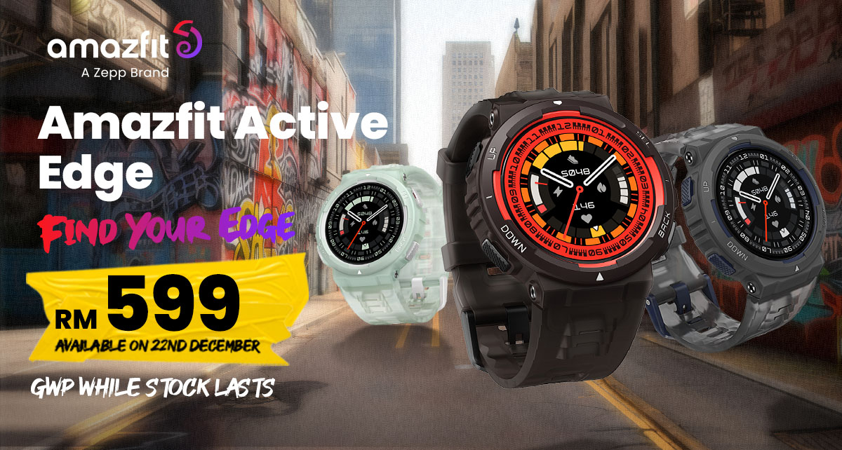 Amazfit Active Edge Smartwatch - Original 1 Year Warranty by Amazfit  Malaysia