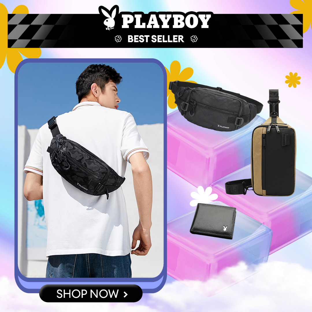 Buy Playboy Men's Small Sling Bag / Crossbody Bag - Black 2024 Online