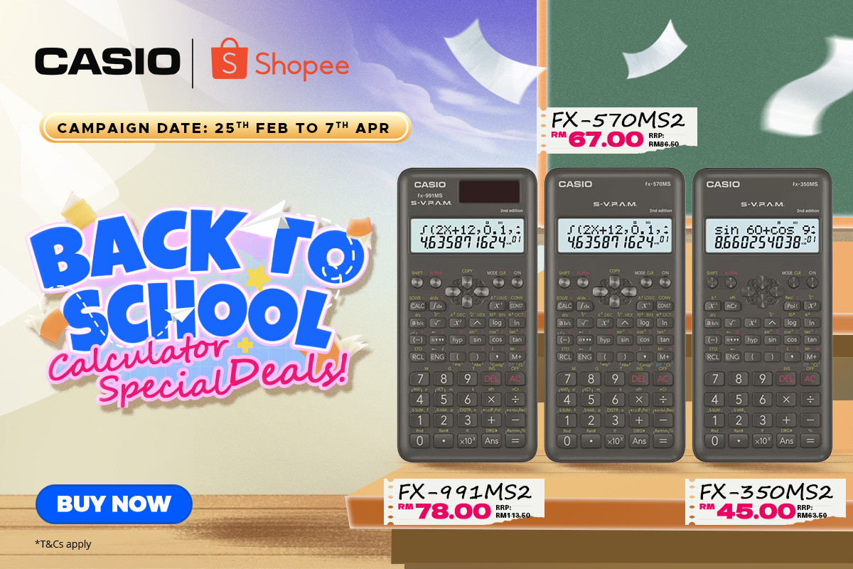 Shopee discount casio calculator