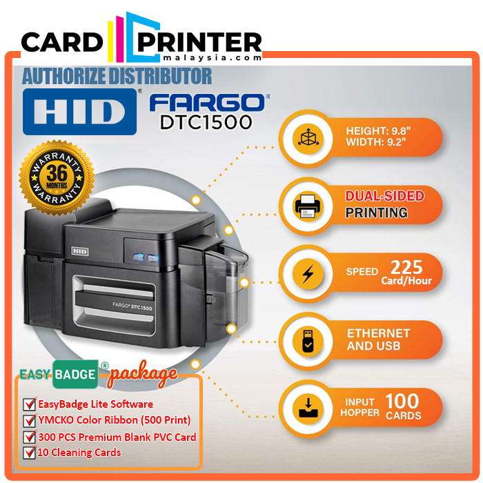 Plastic PVC ID Card Printer For Card Printing in Malaysia