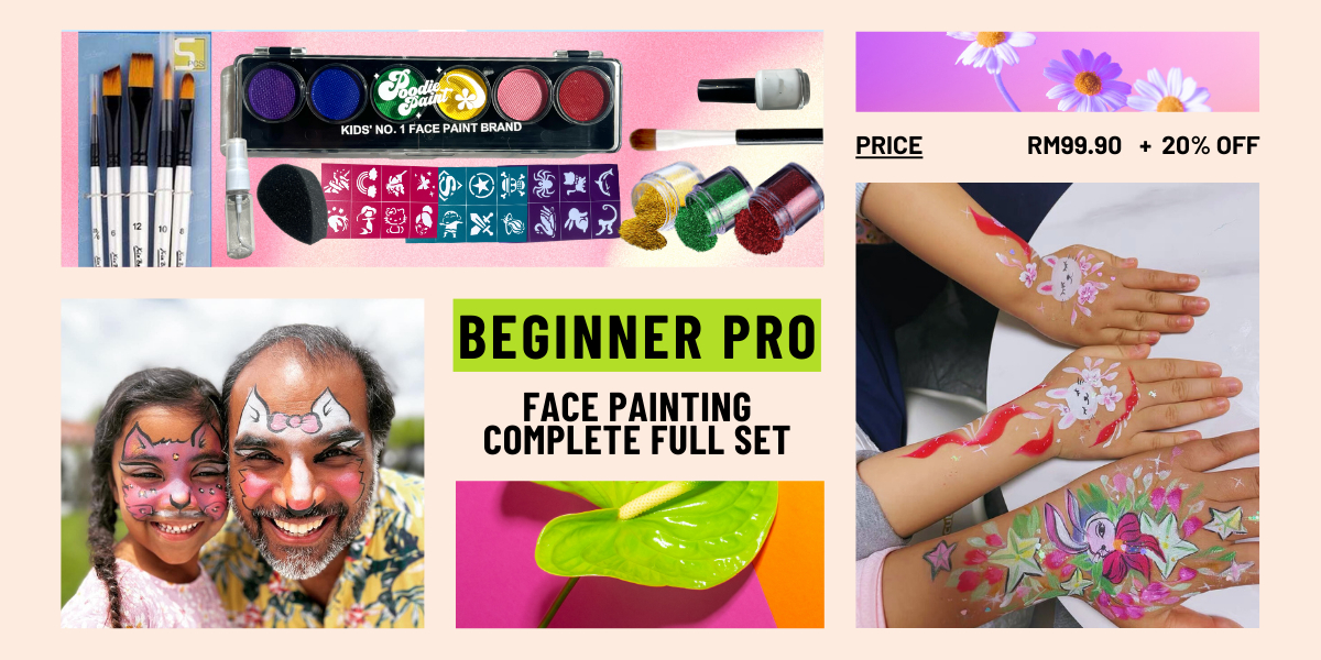Professional Face Painting Makeup Kit Palette Water Active Non-toxic  Rainbow Body And Face Painting Kit For Kids Adults
