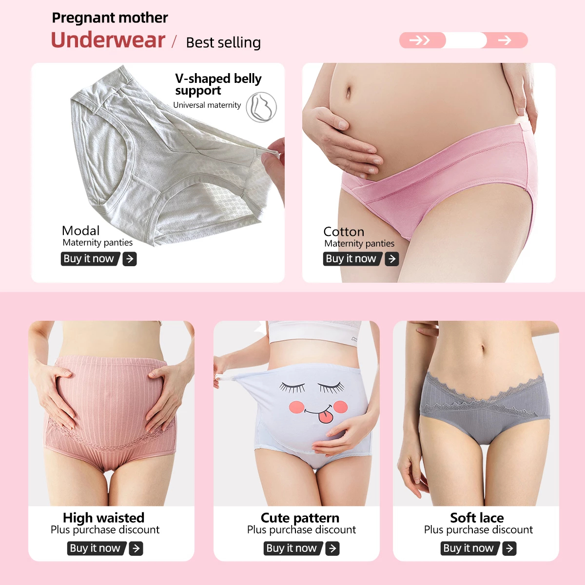 Cotton Breathable Low Waist Maternity panties Pregnancy panties U-shaped  Women Underwear 20020