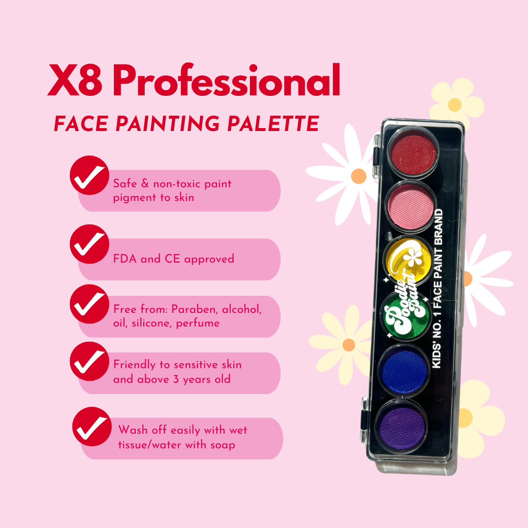 Professional Face Painting Makeup Kit Palette Water Active Non-toxic  Rainbow Body And Face Painting Kit For Kids Adults