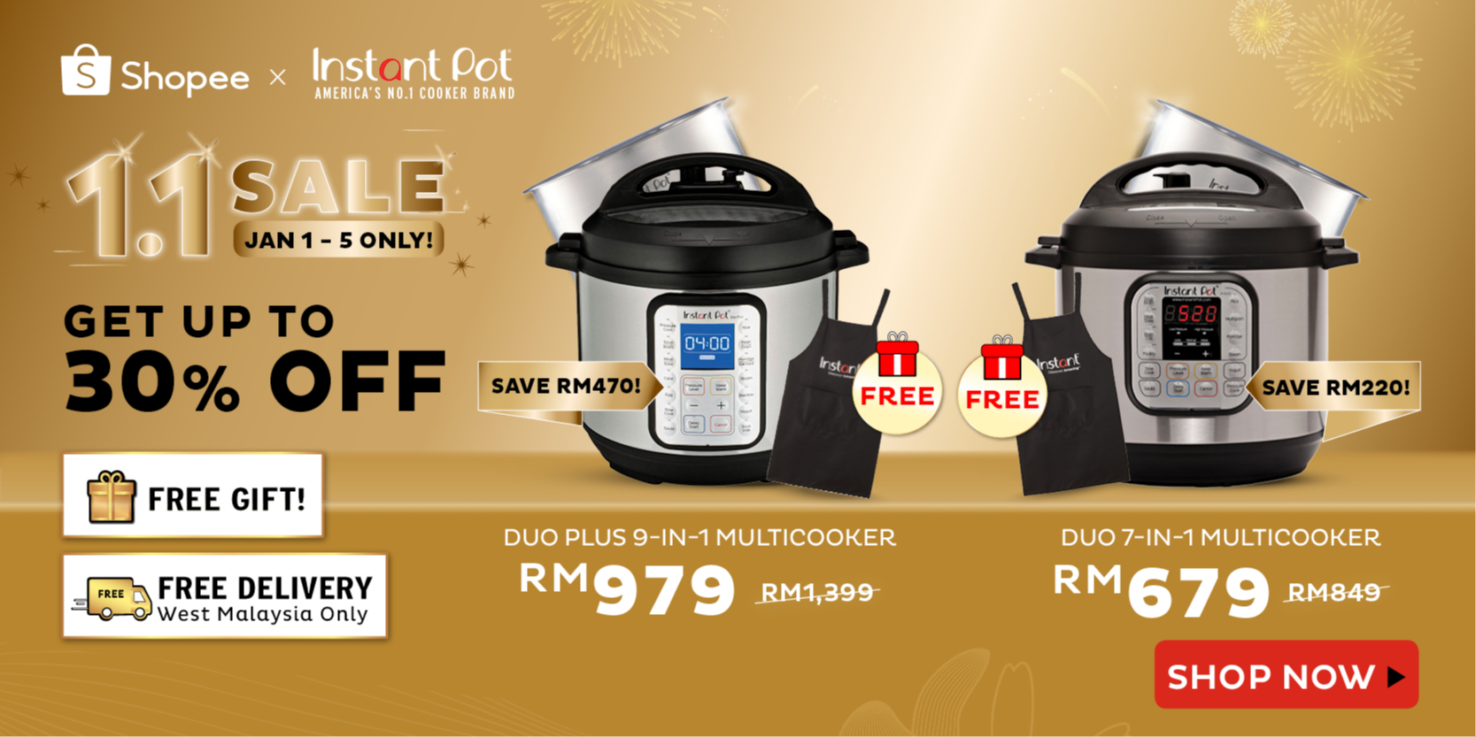 Instant Pot Duo Plus 6 Qt w/ Glass Lid + Ceramic Pot + FREE APRON - Instant  Pot Malaysia