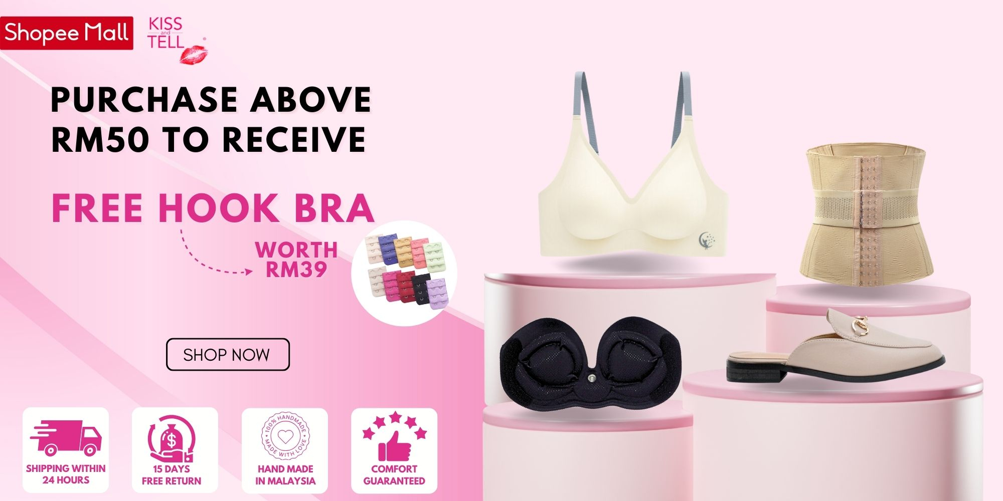 Premium Olivia Seamless Wireless Paded Push Up Bra in White – Kiss & Tell  Malaysia