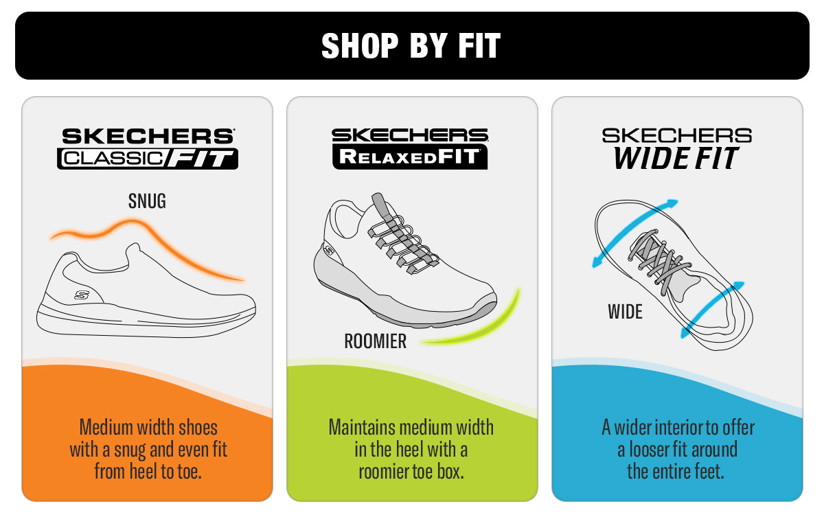 Skechers size hot sale chart width