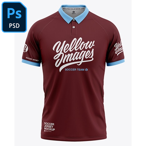 Men's Football Jersey Mockup - Side View - Free Download Images