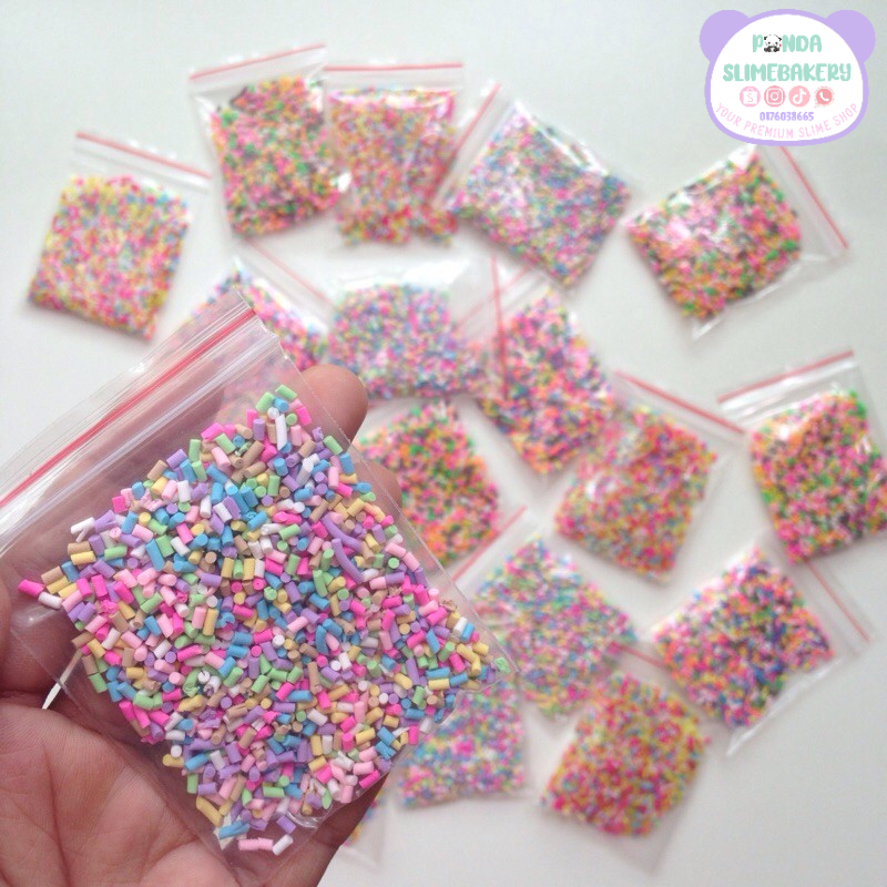 Magenta Pink Mix of Fake Sprinkles for Slime, Slime Add Ins, Slime