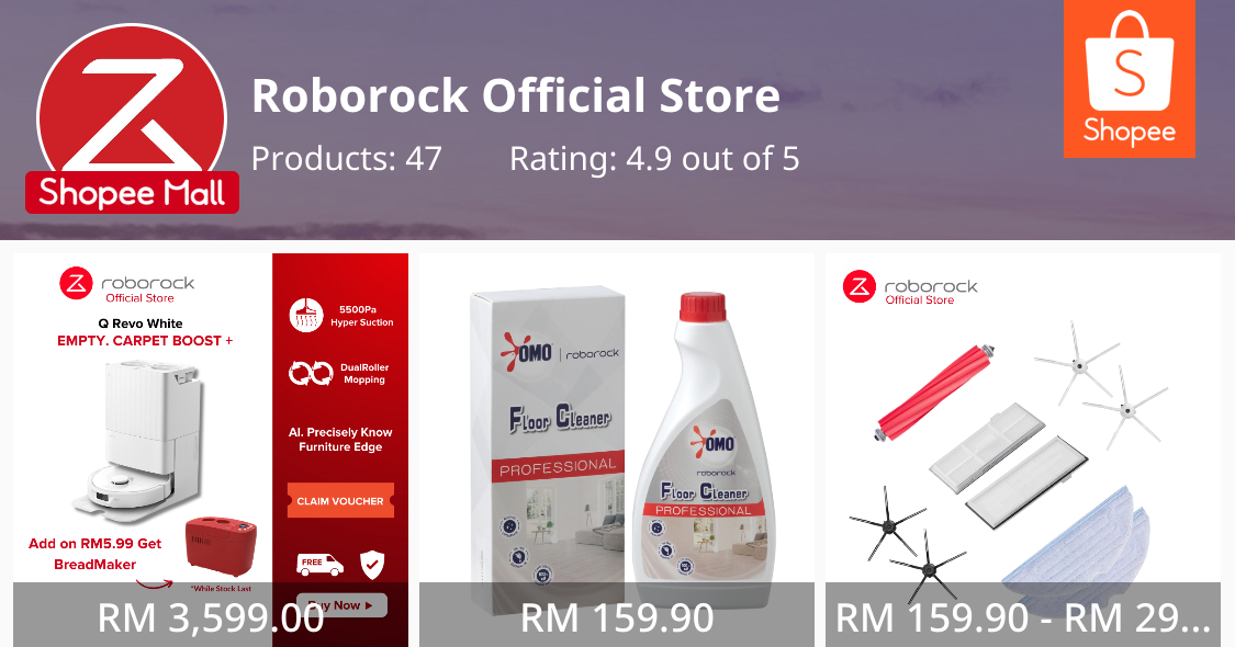 Roborock Official Store Online, January 2024