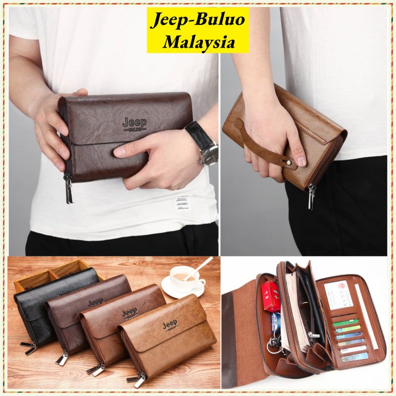 Ready Stock!! Men Clutch Bag Mens PU Hand carry Clutch Bag Long Wallet Beg  tangan lelaki